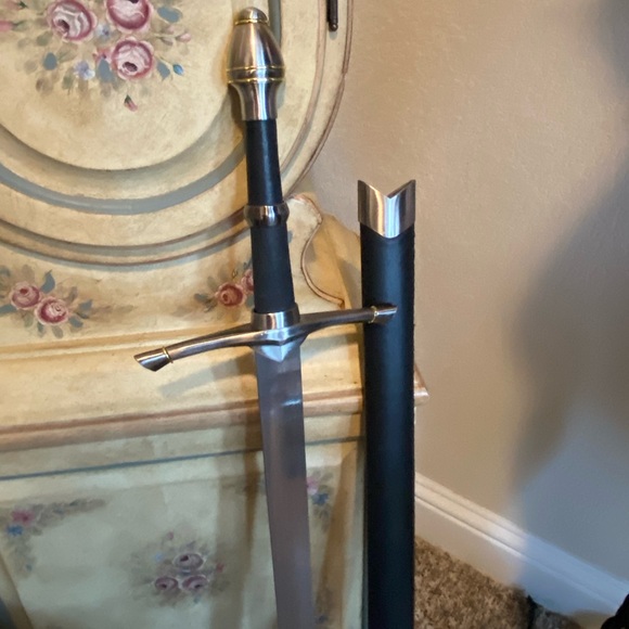 Middle Ages Medieval Knight King Warriors  Sword With Scabbard For Hallo… - Picture 4 of 8